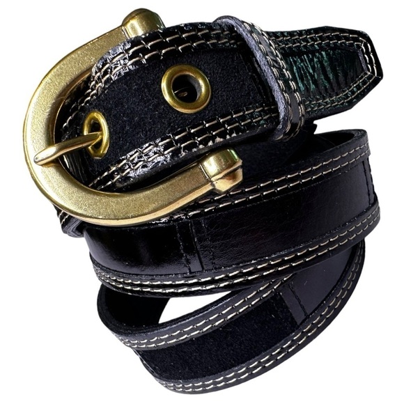 Fossil Y2K Vintage Patchwork Belt - Picture 1 of 7